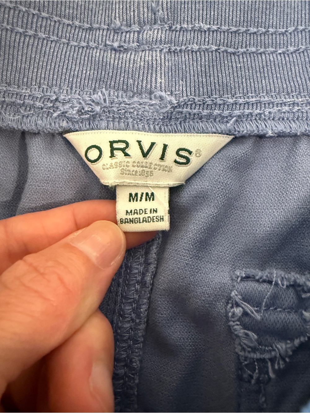Orvis Light Blue Drawstring casual Shorts - Picture 2 of 10
